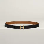 H Torsade belt buckle & Reversible leather strap 24 mm - Image 2